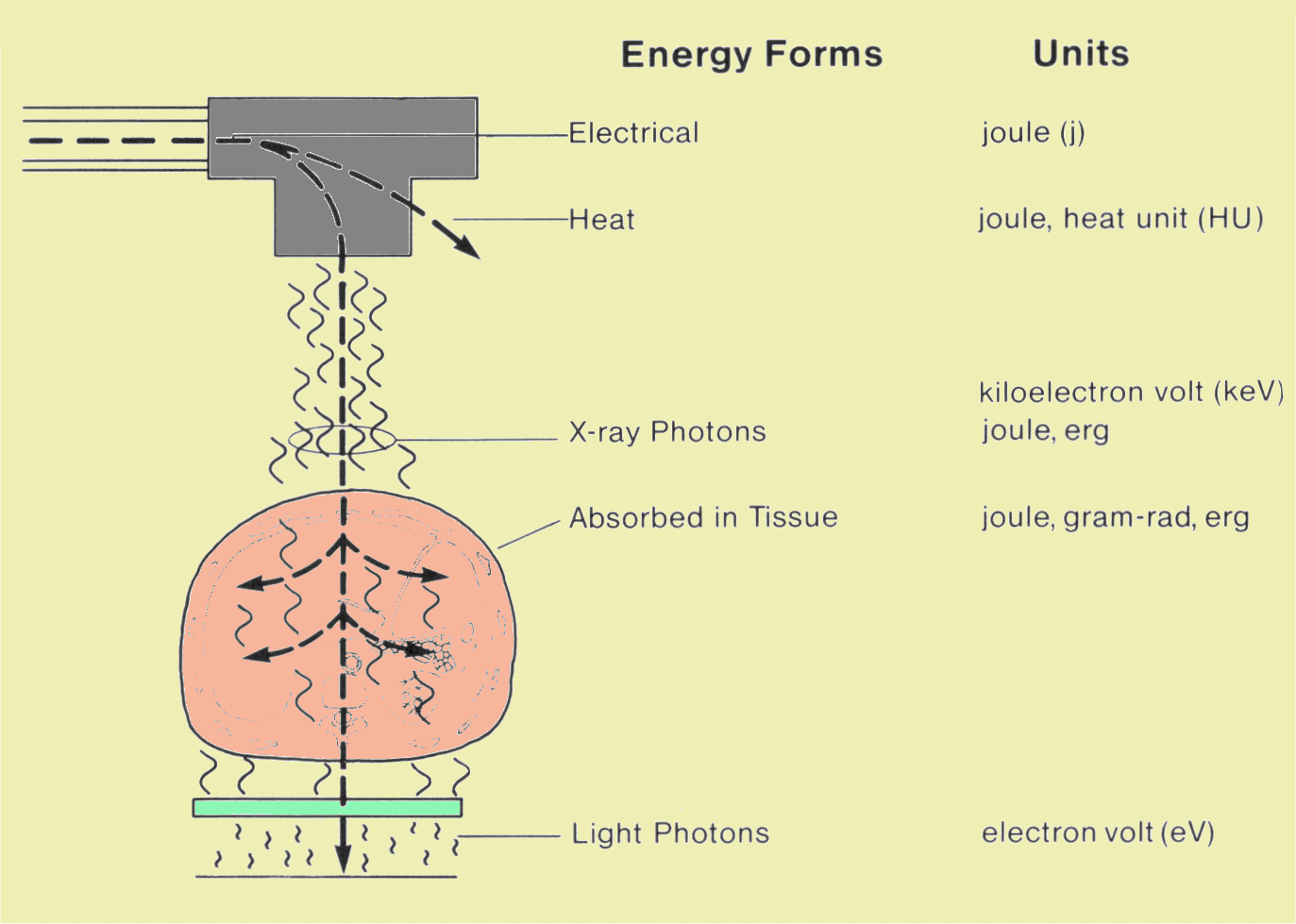 Energy Units Encountered in X-Ray Imaging
